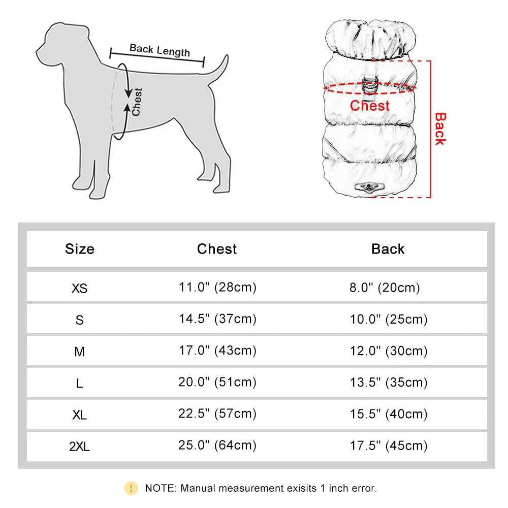 Windproof Winter Dog Coat Padded Puppy Jacket Pet Clothes by Souths Cheap Stuff