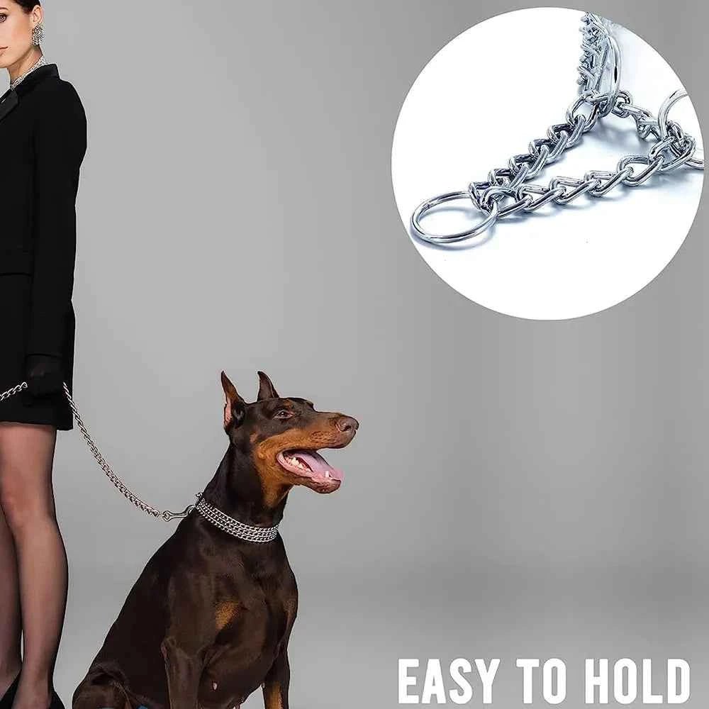 Heavy Duty Chew Proof Metal Cuban Link Dog Collar for Large Dogs by Souths Cheap Stuff