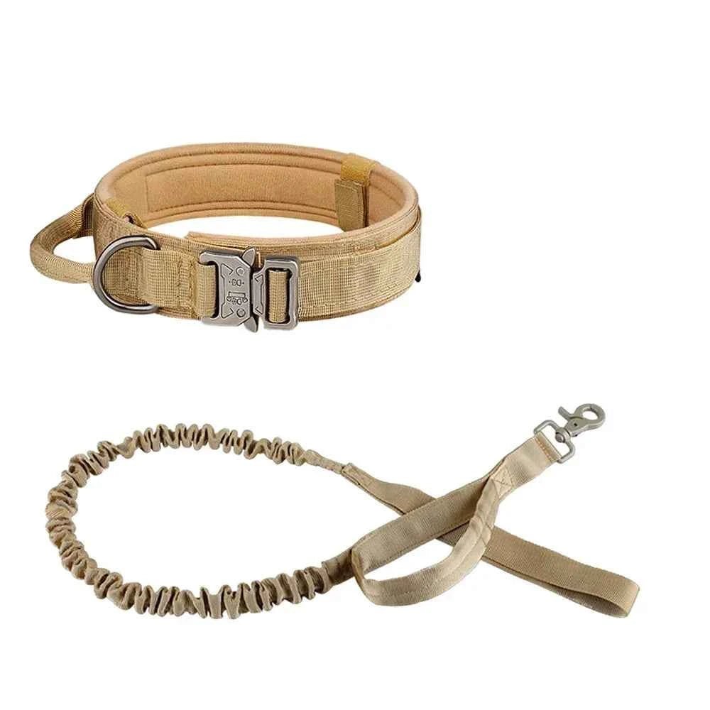 Heavy Duty Tactical Dog Collar with Anti-Pull Leash Set by Souths Cheap Stuff