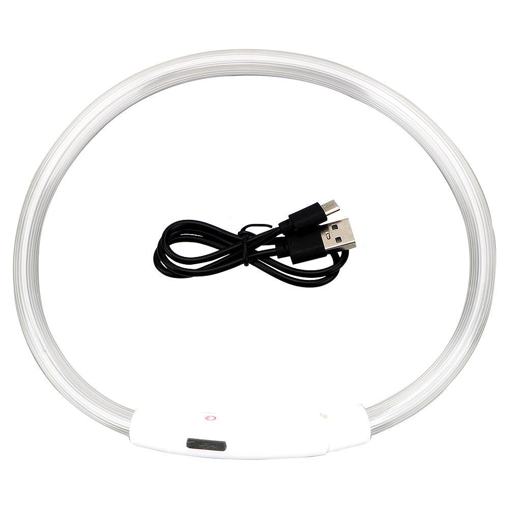 Usb Rechargeable Glow-In-The-Dark Pet Collar With Three Flashing Modes by Dog Hugs Cat