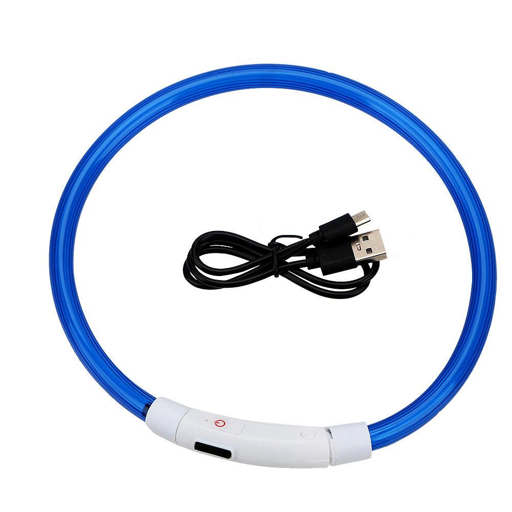 Usb Rechargeable Glow-In-The-Dark Pet Collar With Three Flashing Modes by Dog Hugs Cat