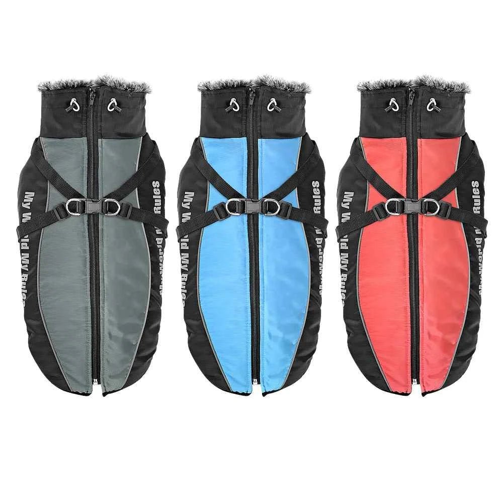 Waterproof Dog Jacket with Built-In Harness for Big Dogs by Souths Cheap Stuff