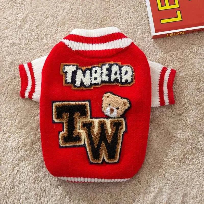 French Bulldog Cartoon Bear Sweater - Knitted Pet Clothing by Souths Cheap Stuff
