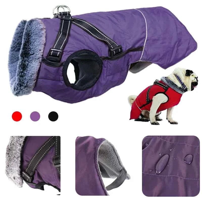 Waterproof Dog Jacket with Harness Winter Coat for Medium Large Breeds by Souths Cheap Stuff