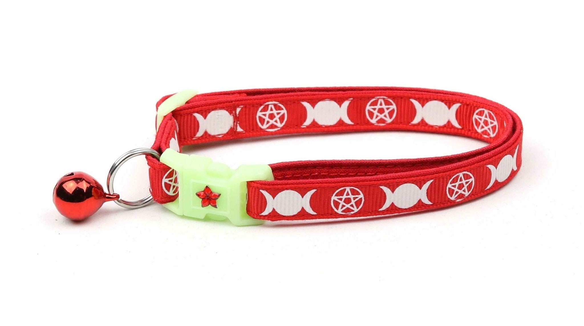 Witch's Familiar on Red Cat Collar by Pugs2Persians